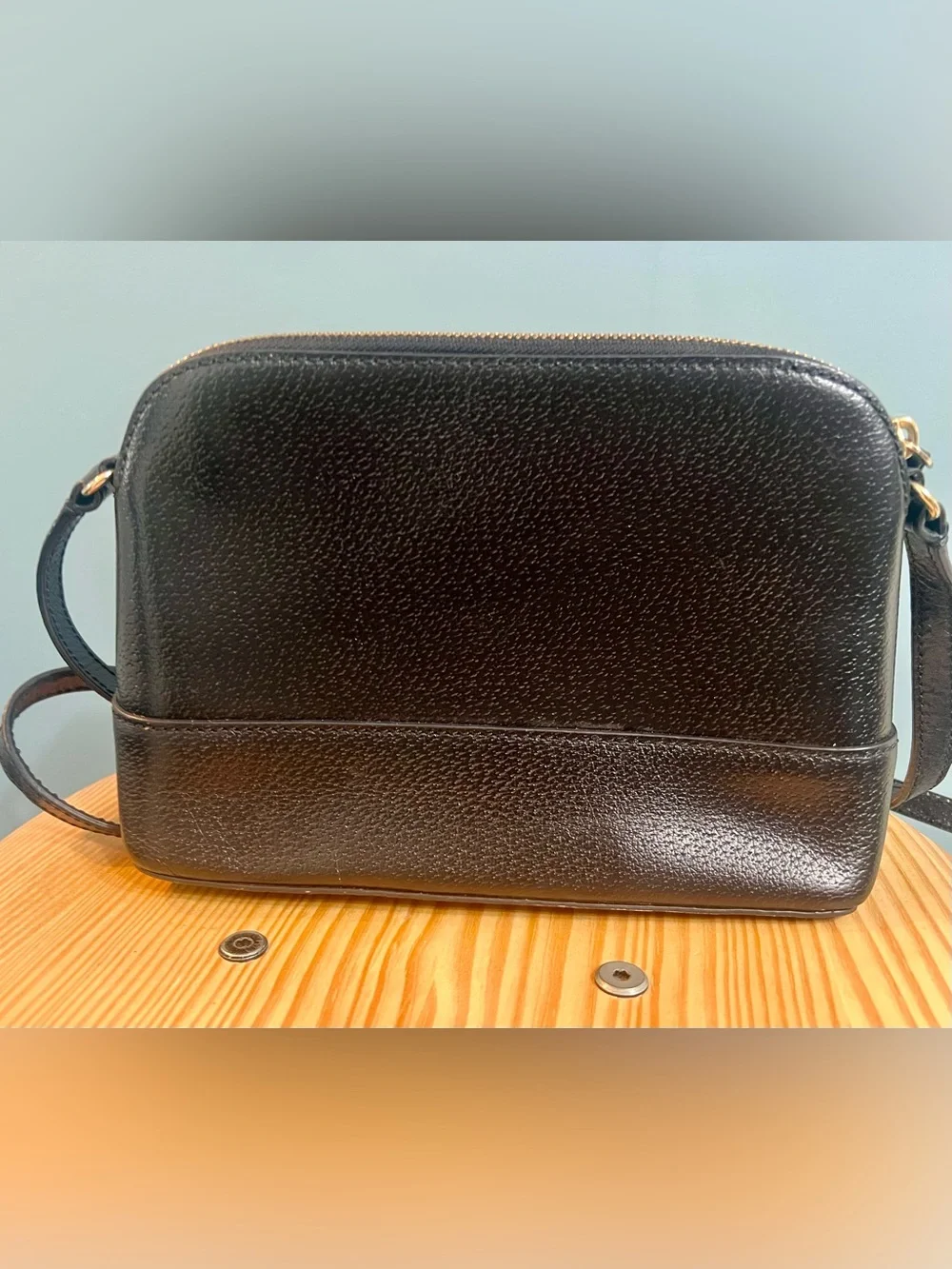 Kate Spade New York Black Pebbled Leather Crossbody Wellesley Hanna Bag